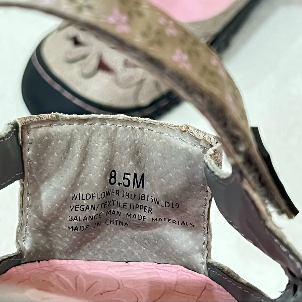 JBU by Jambu Grey Taupe Wildflower Mary Jane Casual Shoes Size 8.5 - Picture 10 of 14